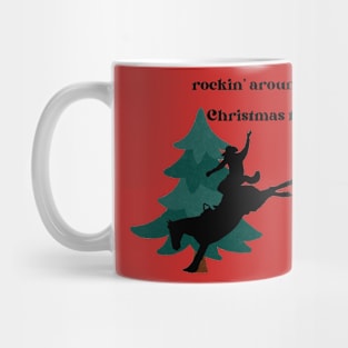 Rockin' Around the Christmas Tree Rodeo Cowboy Mug